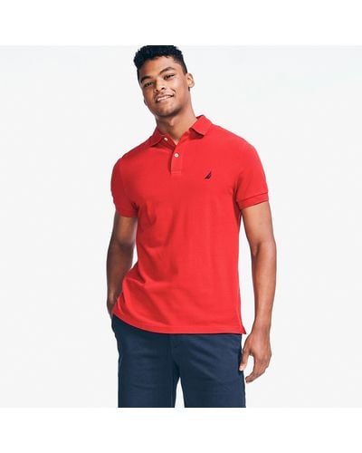 Nautica Slim Fit Deck Polo - Red