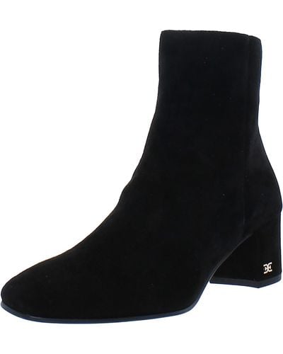 Sam Edelman Regaen Bootie Leather Ankle Boots - Black
