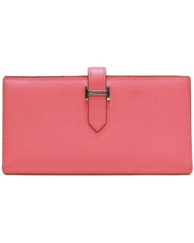 Hermès Béarn Leather Wallet (pre-owned) - Pink