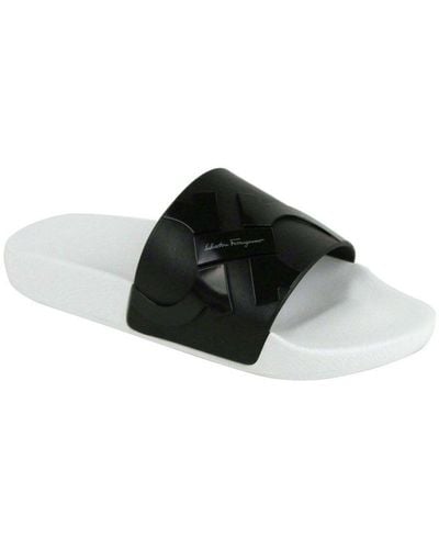 Ferragamo Dante Rubber Slide Sandal - Black