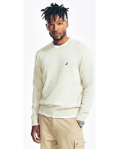 Nautica Sustainably Crafted Crewneck Sweater - Natural