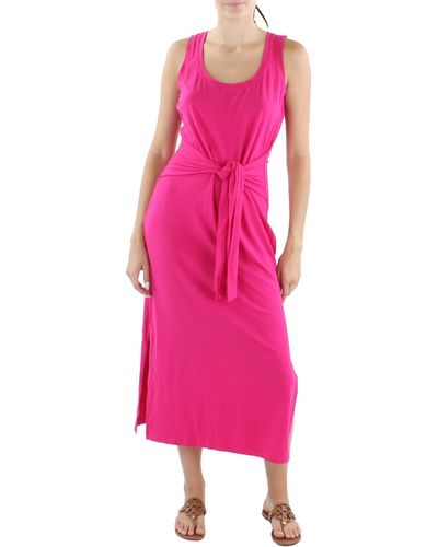 Lauren by Ralph Lauren Tie-front Long Maxi Dress - Pink