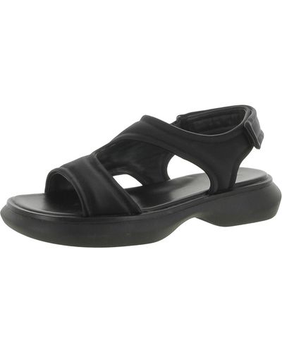 Vince Fresca Adjustable Ankle Strap Slingback Sandals - Black