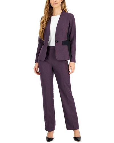 Le Suit 2pc Polyester Pant Suit - Purple