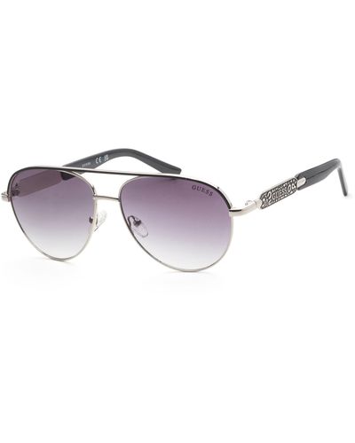 Guess 57mm Black Sunglasses Gf0287-06b - Metallic