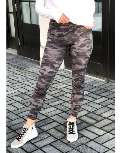 Spanx Look At Me Now High-rise Camo legging - Black