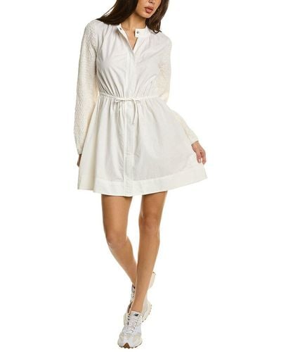 Sea Casey Hand-smocked Belted Mini Dress - White