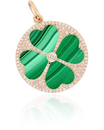 The Lovery Malachite Lucky Clover Charm - Green