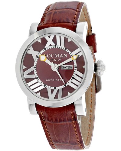 LOCMAN Brown Dial Watch - Red