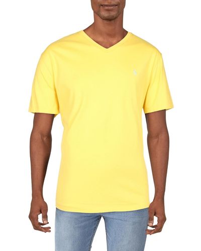 Lauren by Ralph Lauren Cotton V Neck T-shirt - Yellow