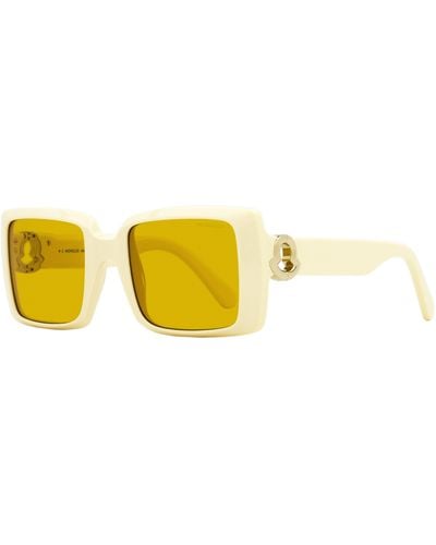 Moncler Promenade Sunglasses Ml0244 25e Ivory/gold 53mm - Black