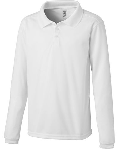Clique L/s Spin Youth Polo - White