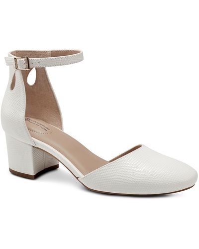 Giani Bernini Izzee Suede Ankle Strap D'orsay Heels - White