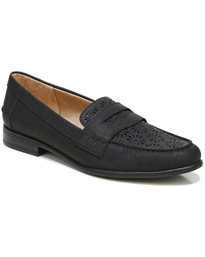 LifeStride Madison Perf Faux Suede Slip On Loafers - Black