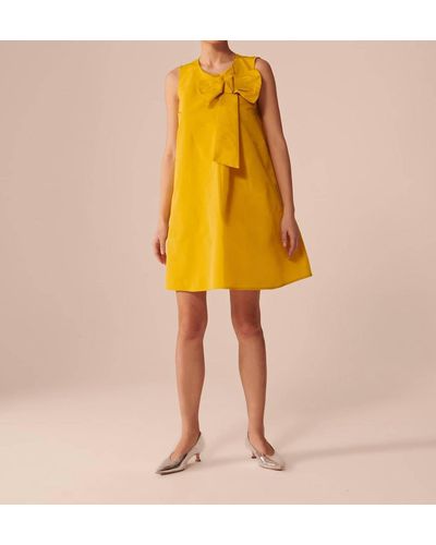 Tara Jarmon Reese Taffeta Dress In Lemon - Yellow
