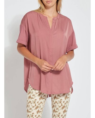 Lyssé Leah Short Sleeve Top - Pink