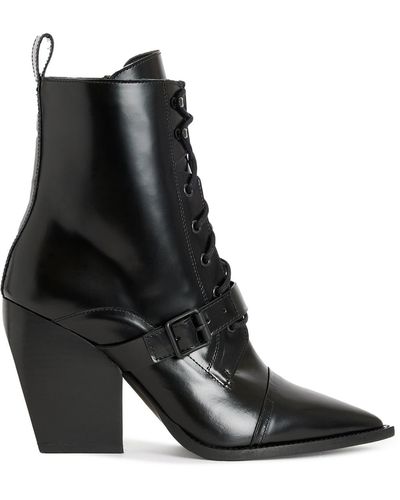 AllSaints Bianca Leather Boots - Black