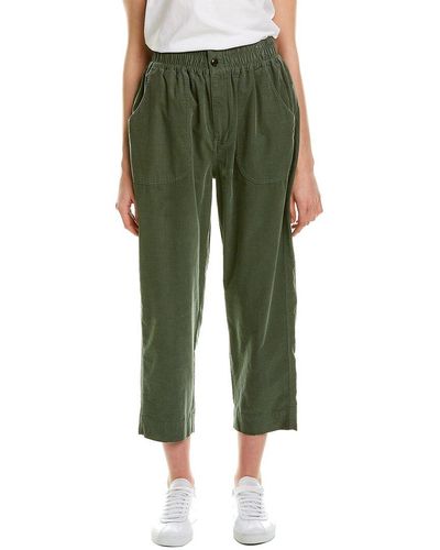 Madewell Curvy Huston Baby Cord Tapered Pant - Green