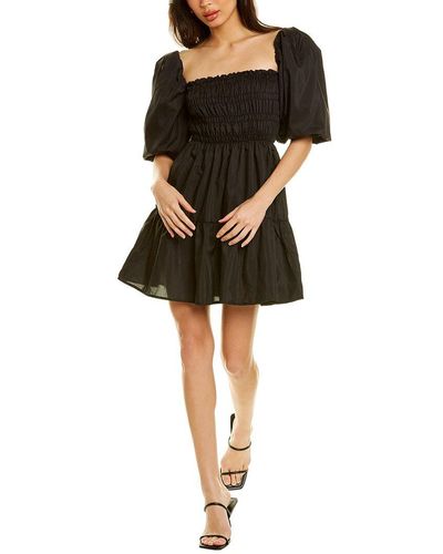 L.N.C. Puff Sleeve Mini Dress - Black