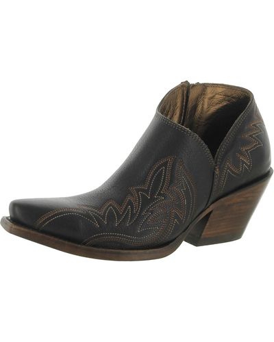 Ariat Jolene Leather Pull On Cowboy, Western Boots - Black