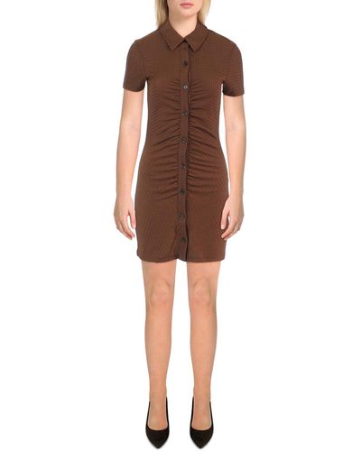 Sanctuary Casual Slim Fit Mini Dress - Brown