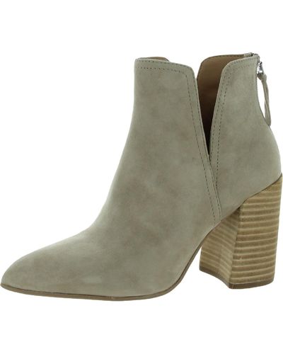 Steve Madden Thrived Suede Pointed Toe Ankle Boots - Green