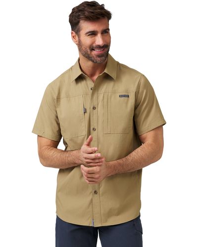 Free Country Acadia Short Sleeve Shirt - Brown