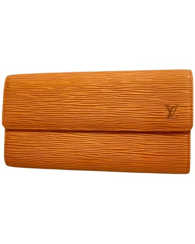 Louis Vuitton Portefeuille Leather Wallet (pre-owned) - Orange