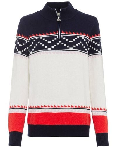 Golfino Norwegian Pitch Troyer Sweater - Red