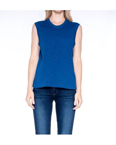 Wilt Slim Fit Sleeveless Shell Top In Royal Navy - Blue