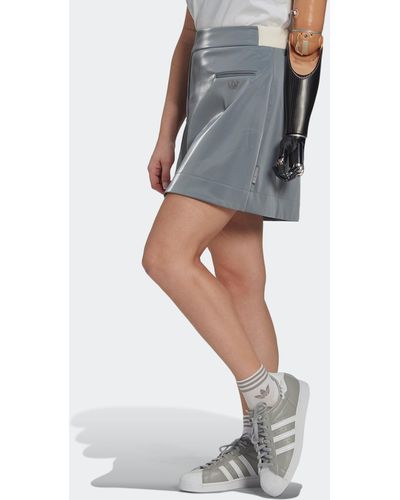 adidas Blue Version High Shine Skirt - Gray