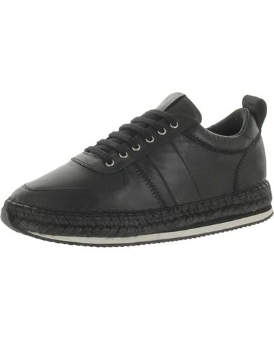 McQ Runner Espadrill Faux Leather Casual And Fashion Sneakers - Black