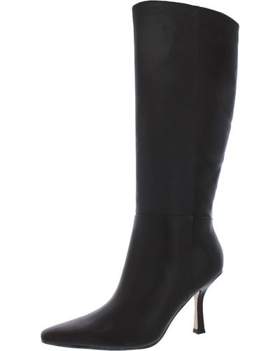 Marc Fisher Vedant Faux Leather Pumps Knee-high Boots - Black