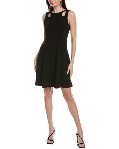 Tahari A-line Mini Dress - Black