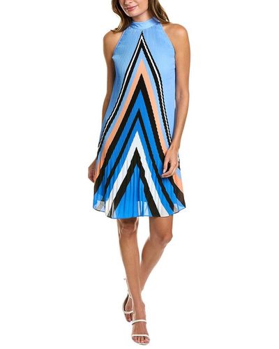 Nanette Lepore Crepe Chiffon Midi Dress - Blue