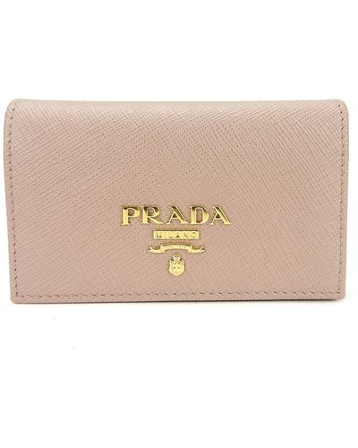 Prada Saffiano Leather Wallet (pre-owned) - Natural