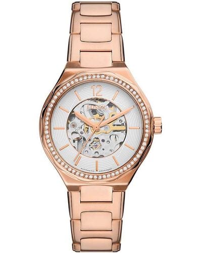 Fossil Eevie White Dial Watch - Pink