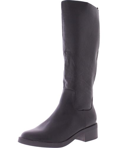 LifeStride Round Toe Riding Boot Knee-high Boots - Black