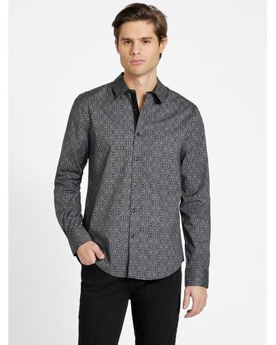 Guess Factory Norm Geometric Shirt - Gray