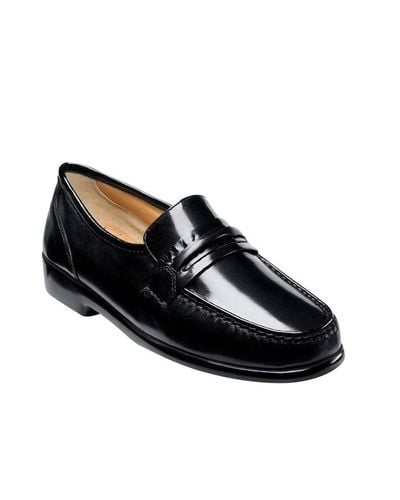 Nunn Bush Men's Bentley Moc Toe Slip-on Shoe - Wide - Black