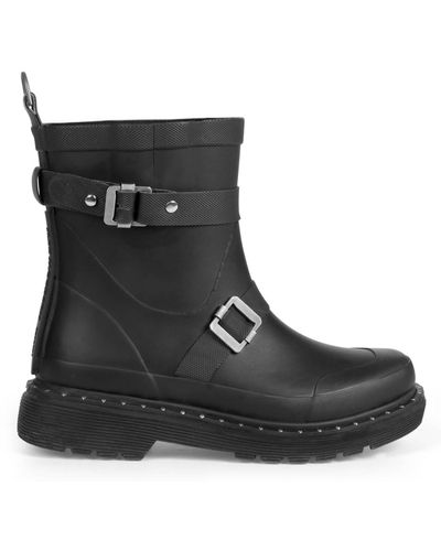 Ilse Jacobsen Short Rubber Boot With Studs 320m - Black