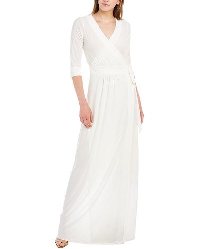 Melissa Masse Brushed Luxe Jersey Wrap Dress - White