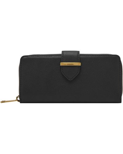 Fossil Bryce Leather Clutch - Black