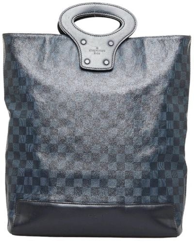 Louis Vuitton Cobalt Cabas Voyage Canvas Tote Bag (pre-owned) - Blue
