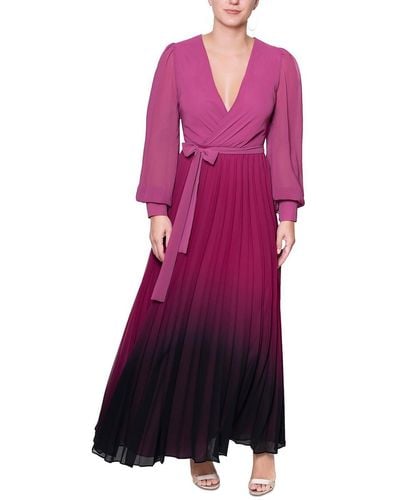 Rachel Roy Plus Ombre V-neck Maxi Dress - Purple