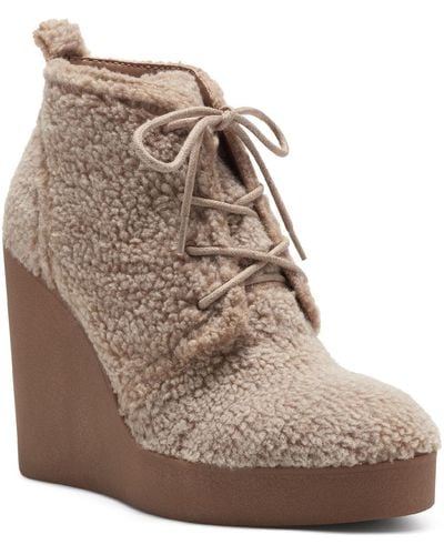 Jessica Simpson Mesila Suede Leather Ankle Boots - Brown