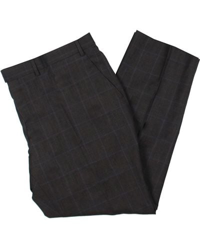 Lauren by Ralph Lauren Edgewood Wool Plaid Suit Pants - Black