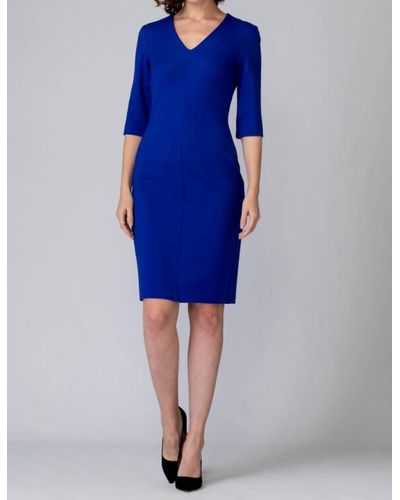 Joseph Ribkoff 3/4 Sleeve Dress - Blue