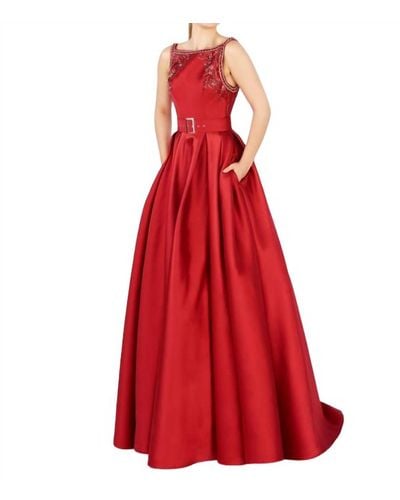 Mac Duggal Sleeveless Ball Gown - Red