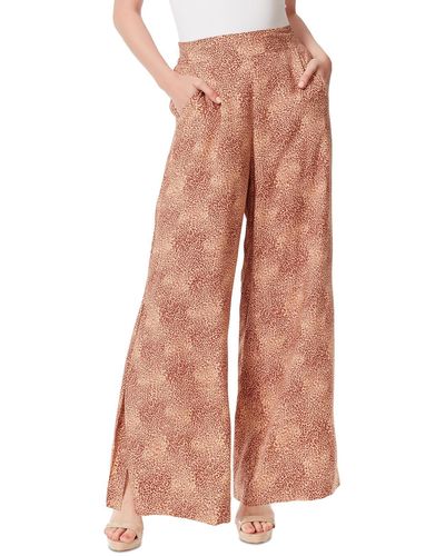 Jessica Simpson Wide Legs Flat Front Palazzo Pants - Pink
